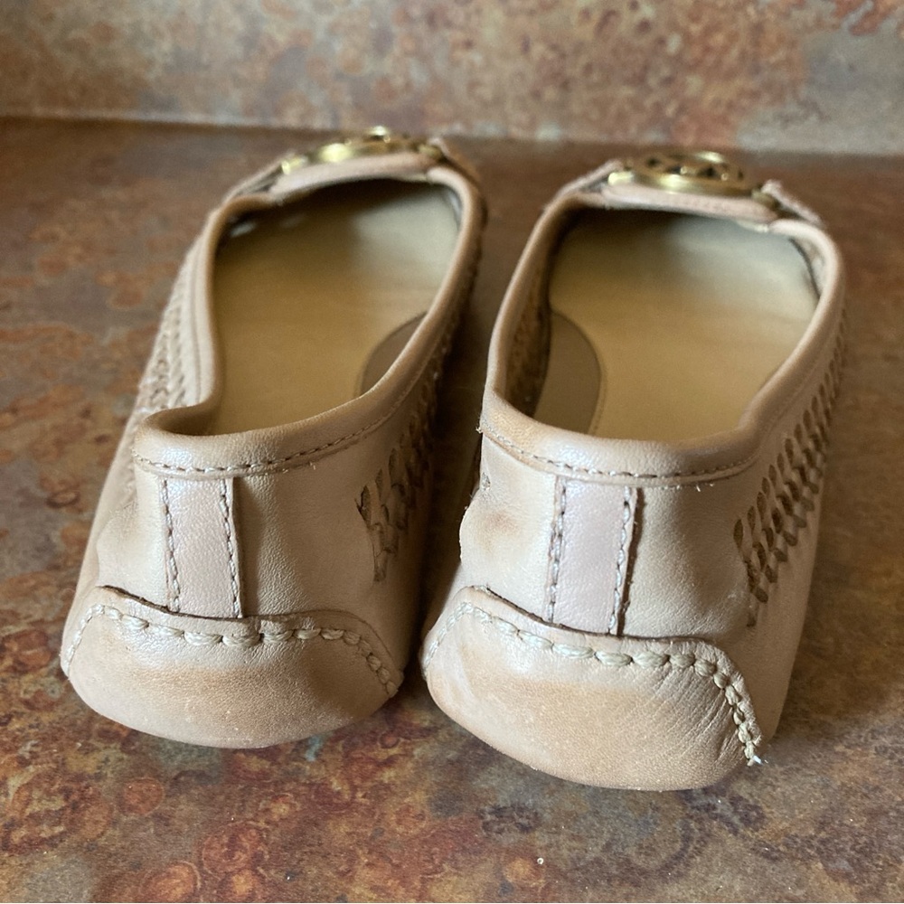 Michael Michael Kors Size 6.5 burnished tan leather slip on moccasins - Picture 4 of 12